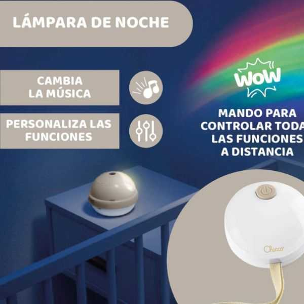 chicco movil de cuna con proyectror arcoiris neutral (artsana - 10410)