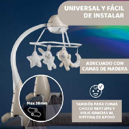 chicco movil de cuna con proyectror arcoiris neutral (artsana - 10410)