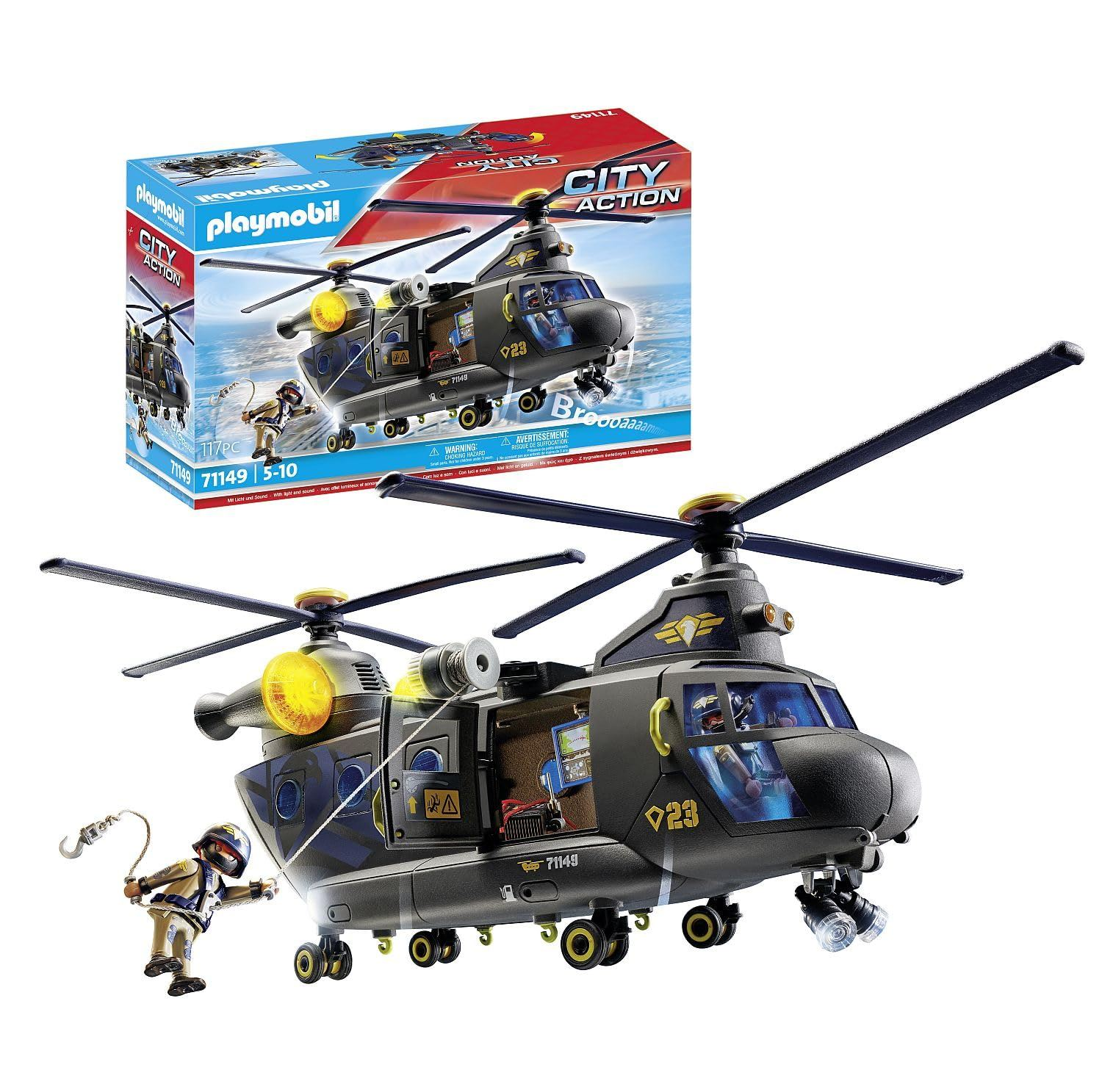 playmobil fuerzas especiales helicoptero (playmobil -  71149)