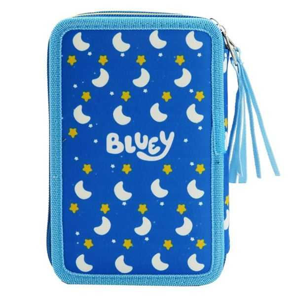bluey plumier 3 pisos con material escolar (cyp import - ep32-13by)