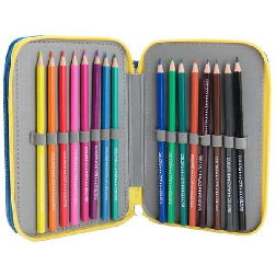 bluey plumier 3 pisos con material escolar (cyp import - ep32-13by)