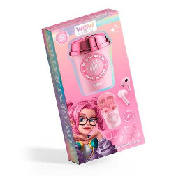 wow generation auriculares inalambricos en forma de vaso rosa (kids licensing - wow00159)
