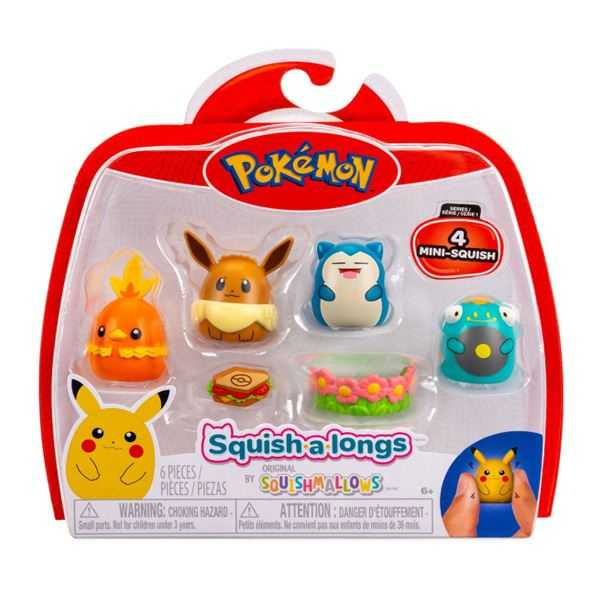 squishalongs pack de 4 figuras pokemon surtidas (jazwares - sqal0067)