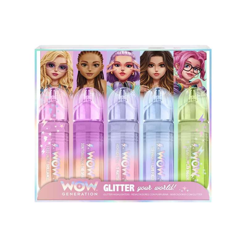 wow generation marcadores de purpurina (kids licensing - wow00177)