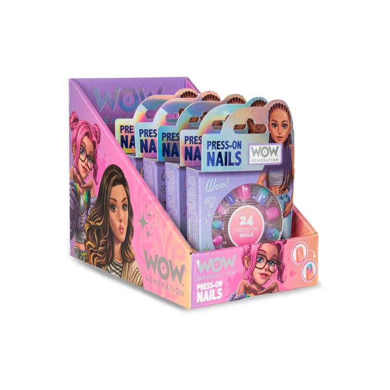 wow generation set de 24 uÑas adhesivas (kids licensing - wow00178)