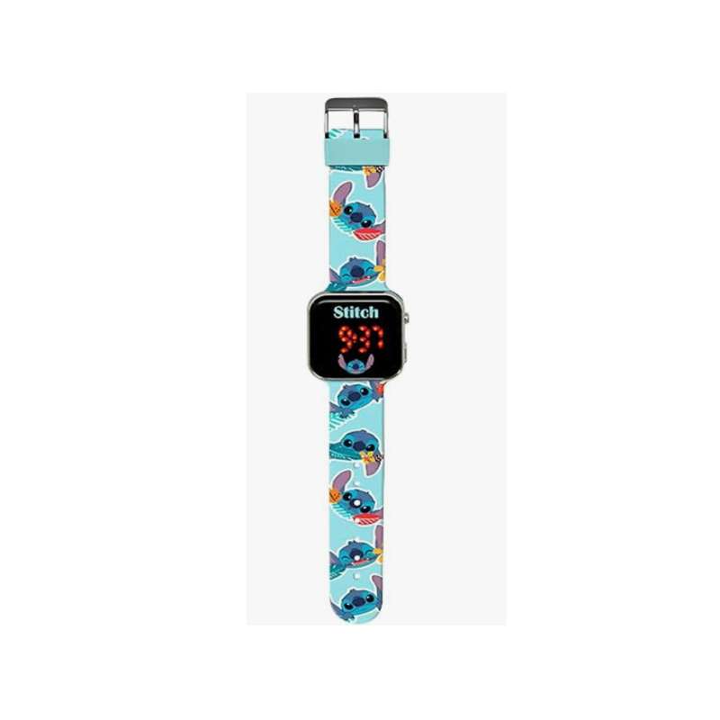 stitch reloj led (kids licensing - las4039)
