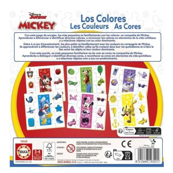 aprendo los colores mickey & friends (educa - 19329) aprendo los colores mickey & friends (educa - 19329)