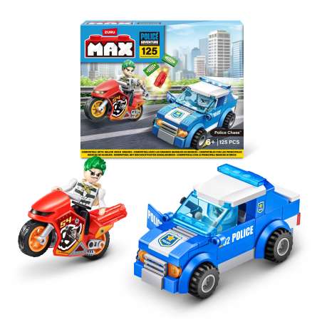 zuru max build s1 set policia 125 piezas (zuru - 83164)