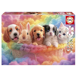 puzzle 300 piezas amigos del cesto (educa - 20494)