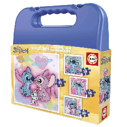 puzzle maleta progresivo stitch azul (educa - 20472)