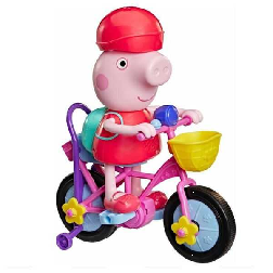 peppa pig pedaleando con peppa (hasbro - g21775n0)