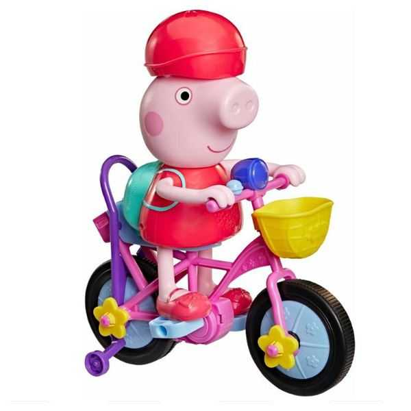 peppa pig pedaleando con peppa (hasbro - g21775n0)