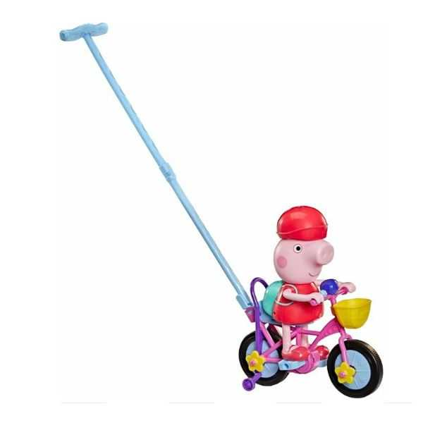 peppa pig pedaleando con peppa (hasbro - g21775n0)
