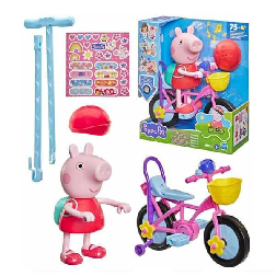 peppa pig pedaleando con peppa (hasbro - g21775n0)