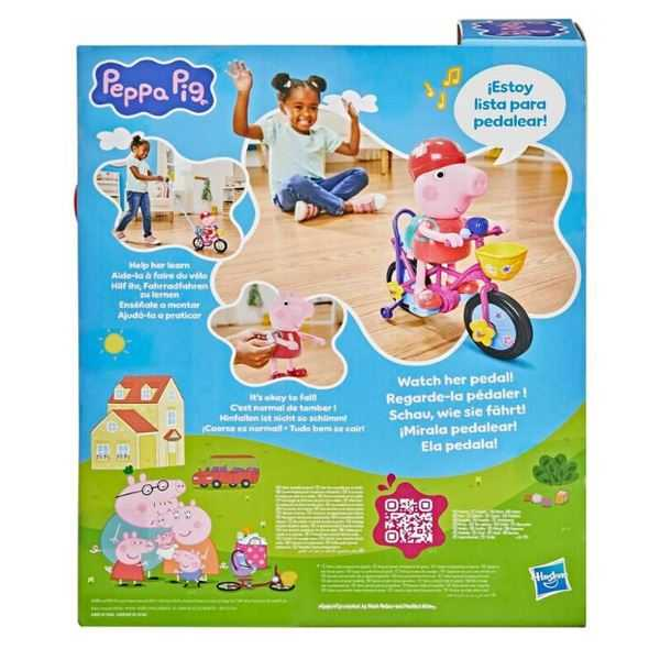 peppa pig pedaleando con peppa (hasbro - g21775n0)
