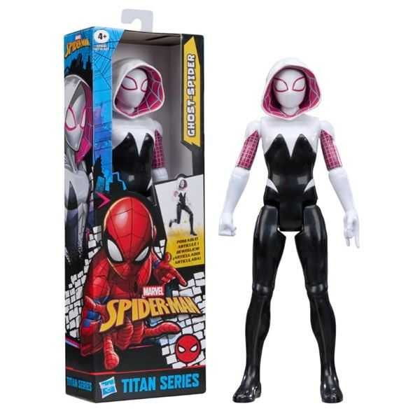 spiderman figura titan ghost spider (hasbro - g28585x0)