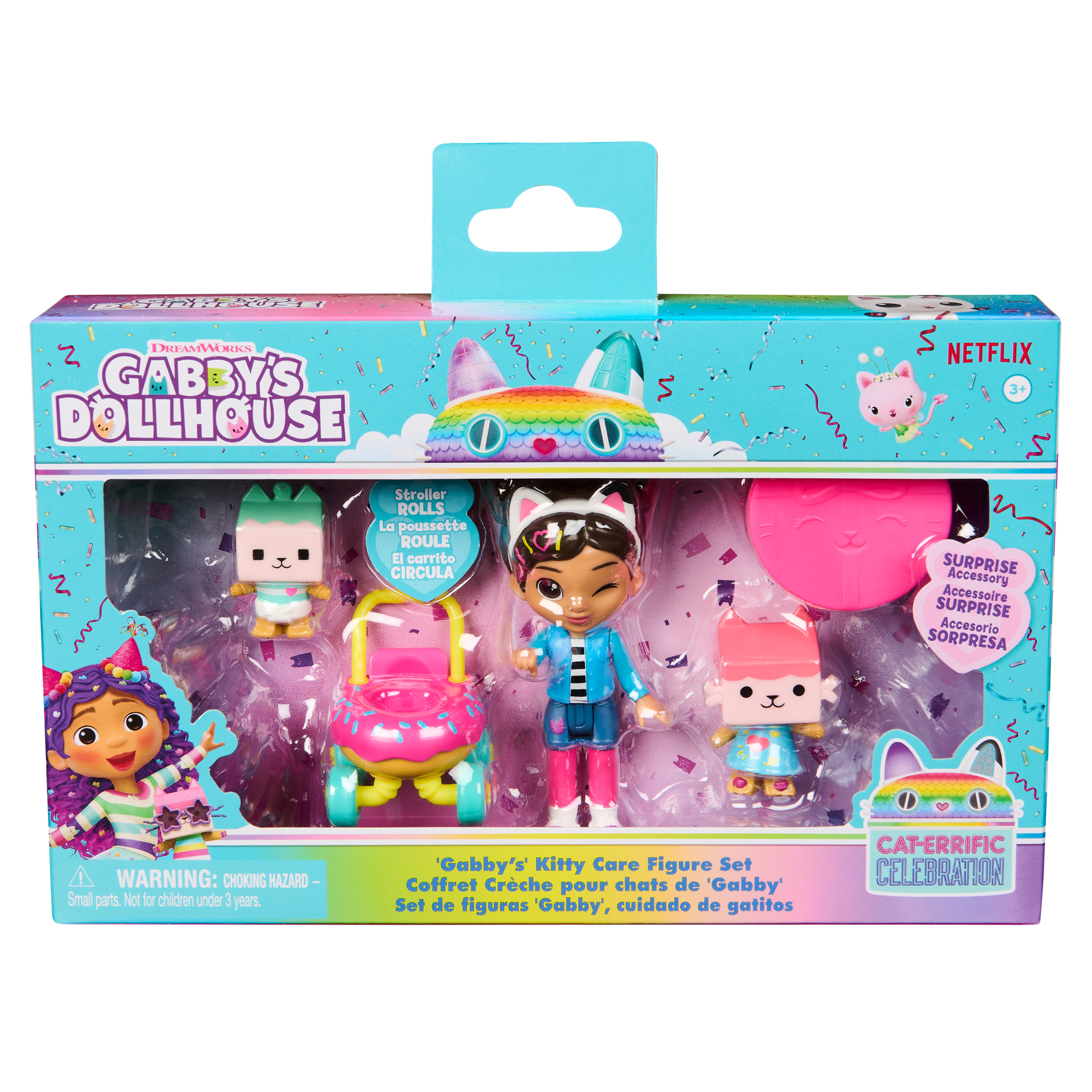 gabby dollhouse pack figuras kitty care (spin master - 6069425)