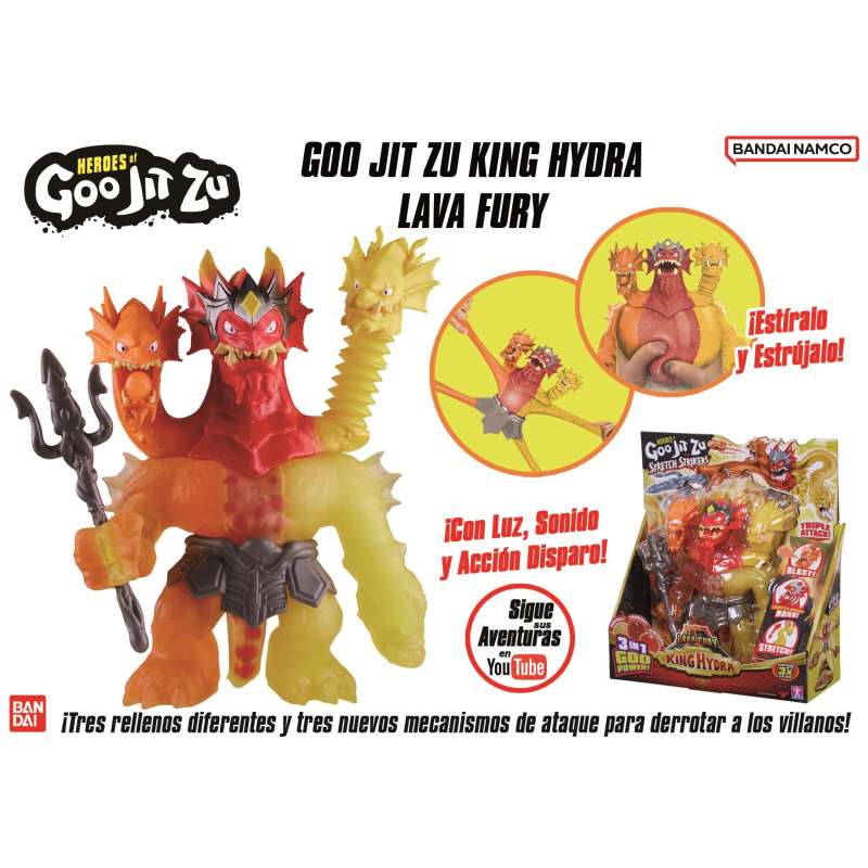 goo jit zu figura king hydra lava fury (bandai - co42948) goo jit zu figura king hydra lava fury (bandai - co42948)
