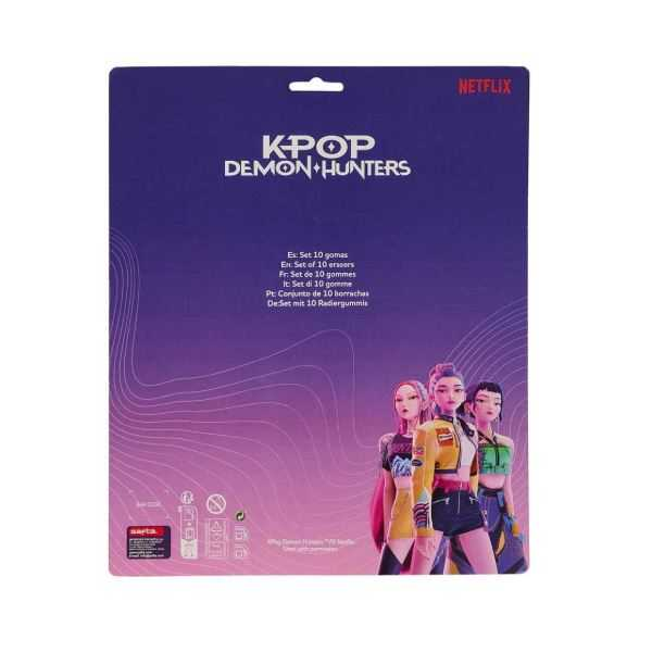 k-pop demon hunters set 10 gomas de borrar (safta - 342660166)