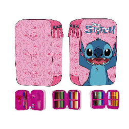 lilo & stitch estuche portalapices 3 pisos (new import - nw1787)