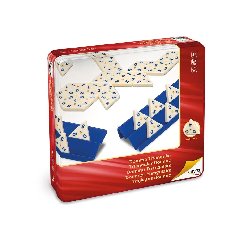 domino triangular metal box