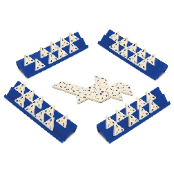 domino triangular metal box
