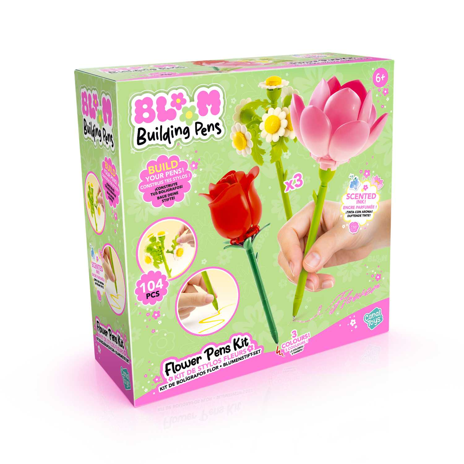 bloom building pens construye tu flor y boli pack 3 (canal toys - blm002)
