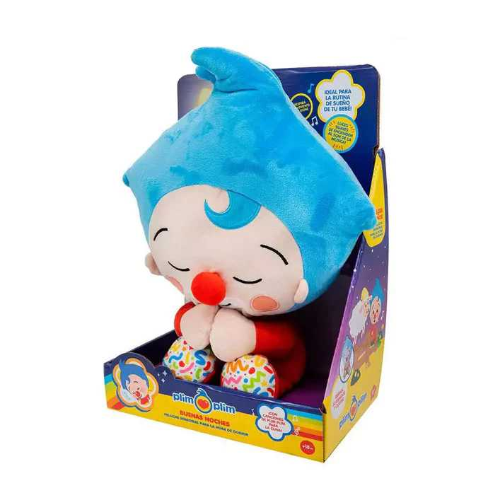 plim plim payaso peluche buenas noches (bandai - pl85030)