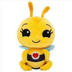 peluche musical dx abejita plim plim (bandai - pl85016)