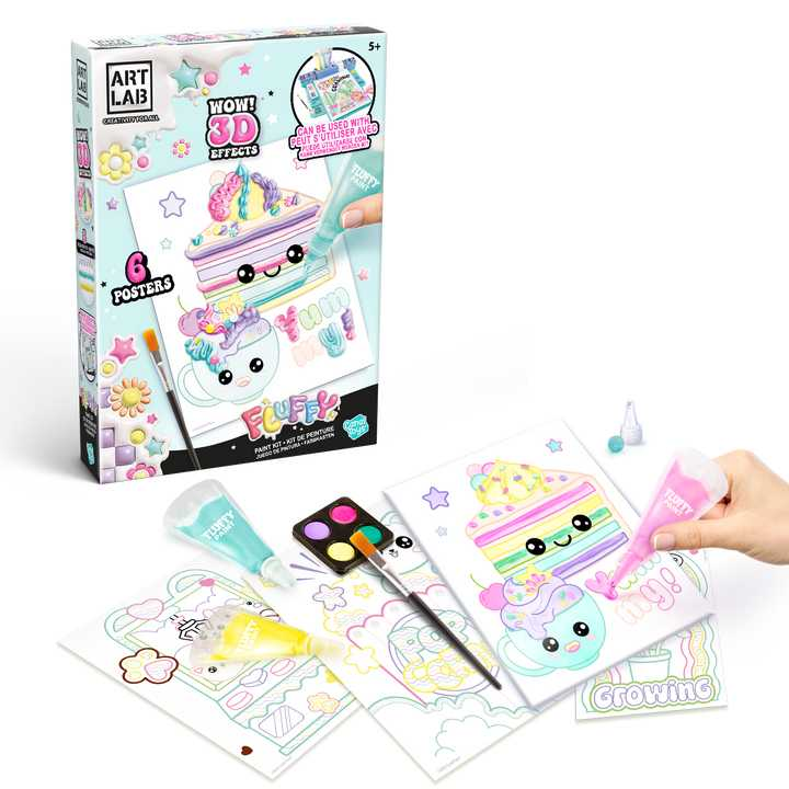 art lab fluffy paint kit de acuarelas 3d (canal toys - art019) art lab fluffy paint kit de acuarelas 3d (canal toys - art019)