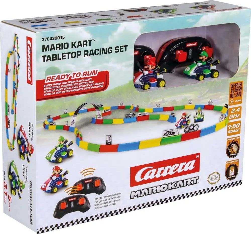 carrera tabletop mario kart racing set mini r/c (soldattoys - 430015)
