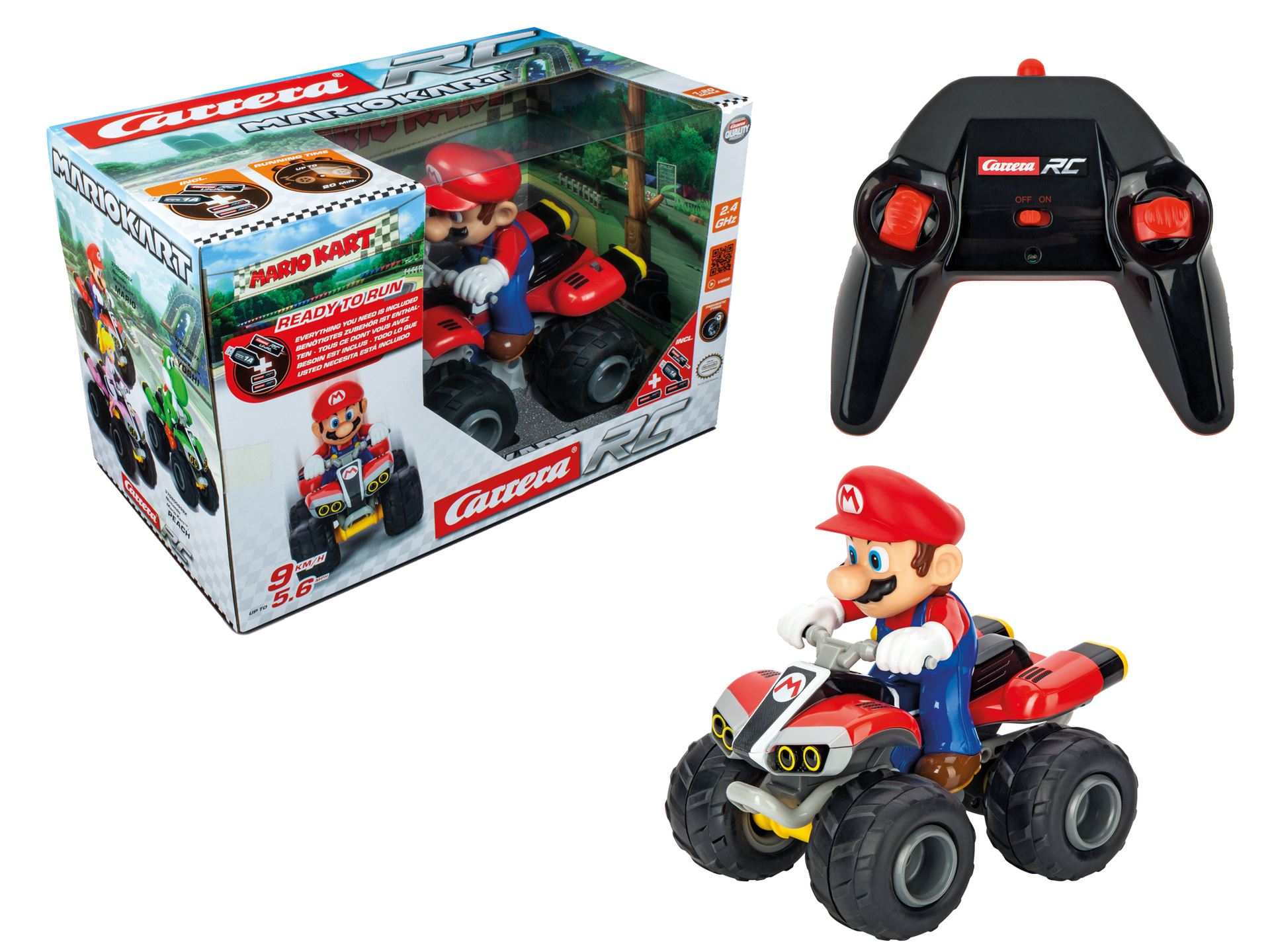 carrera r/c quad mario kart 1:20 2,4 ghz (soldattoys)