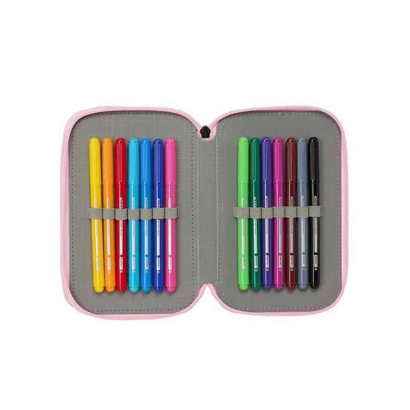 k-pop demon hunters iconic plumier 37 piezas (safta - 442667857)