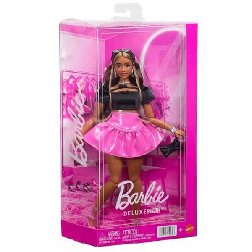 barbie deluxe style muÑeca falda rosa (mattel - jjn74)