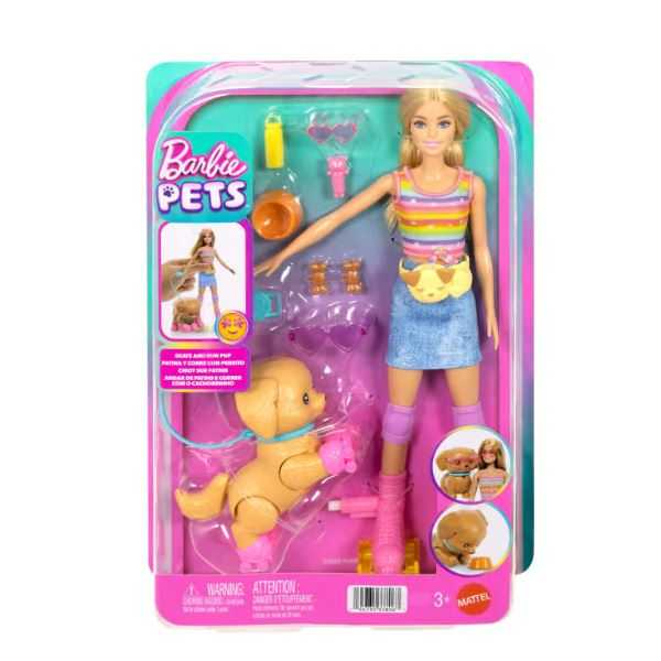 barbie muÑeca patina y corre con perrito (mattel - jmj44) barbie muÑeca patina y corre con perrito (mattel - jmj44)