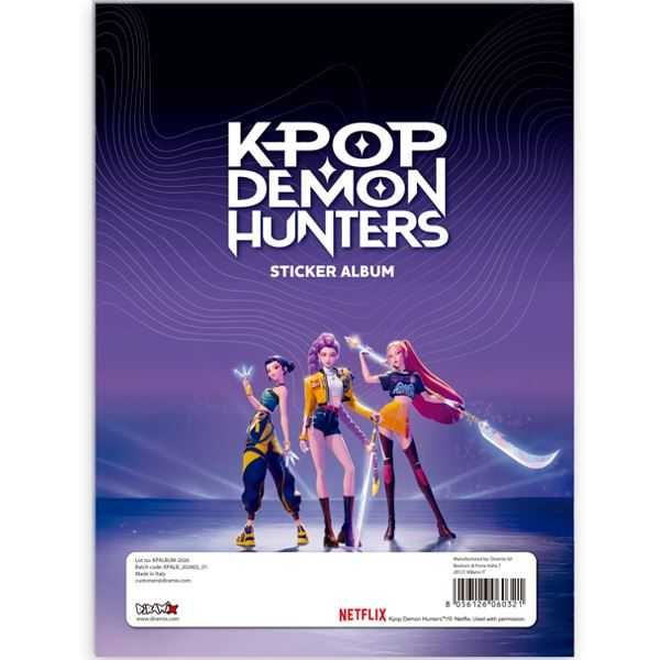 k-pop demon hunters starter album+stickers cards (bizak - 64395101)