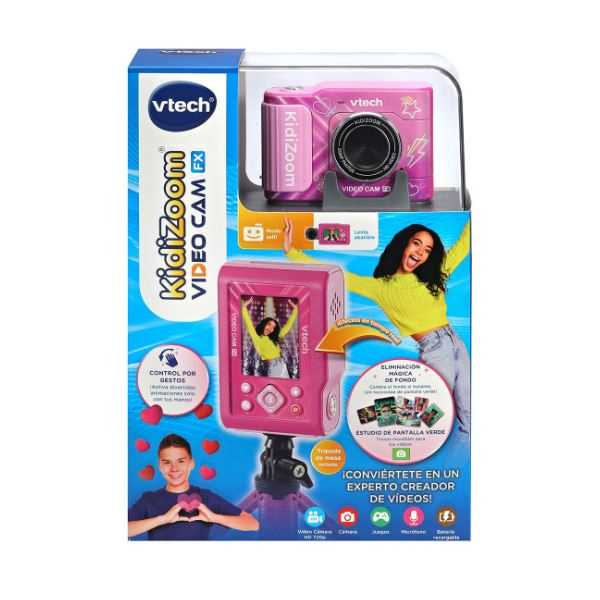 vtech kidizoom video cam fx rosa (vtech - 594887)