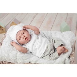 elegance 40 cm dafne gris con cojin (muñecas arias - 60593)