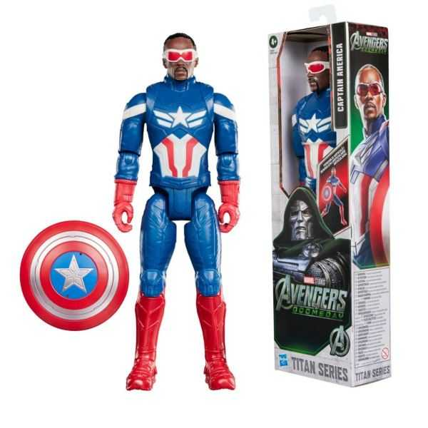 avengers movie 5 figura titan capitan america falcon (hasbro - g28245x0)